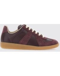 Maison Margiela - Replica Bicolor Leather And Suede Low-Top Sneakers - Lyst