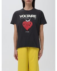 Zadig & Voltaire - T-shirt in cotone con logo - Lyst