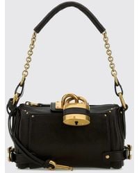 Chloé - Chlo&Eacute Paddington Grained Leather Mini Shoulder Bag With Padlock - Lyst