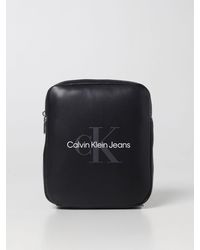 Calvin Klein - Borsa Reporter in nappa sintetica con logo - Lyst