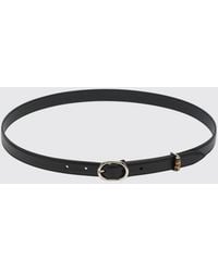 Gucci - Leather Belt With Oval Buckle - Lyst