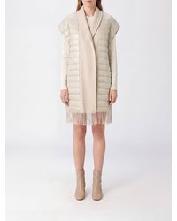 Herno - Long Quilted Wool And Cashmere Blend Gilet With Shawl Collar - Lyst