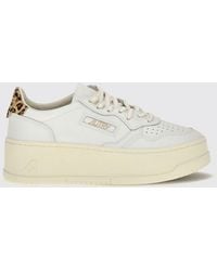 Autry - Medalist Platform Low Animal-Print Pony Hair And Leather Platform Trainers - Lyst