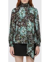 Gucci - Floral Print Silk Twill Shirt - Lyst