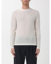 Emporio Armani - Virgin Wool Crew-Neck Pullover - Lyst
