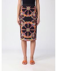 Dolce & Gabbana - Dolce &Amp Gabbana Carretto Siciliano Print Silk-Blend Pencil Midi Skirt - Lyst