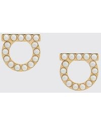 Ferragamo - Gancini Stud Earrings - Lyst