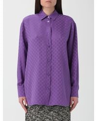Gucci - Gg Supreme Print Silk Shirt - Lyst