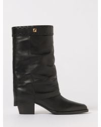 Fendi - Ff Leather Boot - Lyst