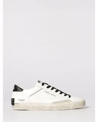 Crime London - Distressed Leather Sneakers - Lyst