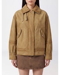 Ermanno Scervino - Short Suede Jacket With Classic Collar - Lyst