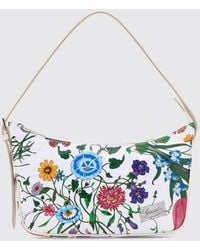 Gucci - Lady Lunetta Mini Floral-Print Coated Cotton Shoulder Bag - Lyst