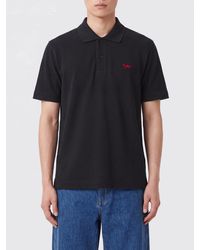 Maison Kitsuné - Maison Kitsun&Eacute Short-Sleeve Cotton Polo Shirt With Contrast Logo - Lyst