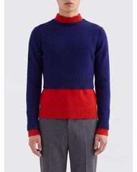 Jil Sander - Bicolor Wool Blend Pullover - Lyst