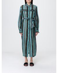 Pinko - Striped Cotton Muslin Chemisier Dress - Lyst
