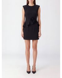 ROTATE BIRGER CHRISTENSEN - Sleeveless Ruffled Recycled Fabric Mini Sheath Dress - Lyst