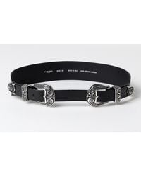 Golden Goose - Leather Belt With Ornate-Tone Buckle - Lyst