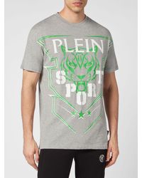 Philipp Plein - Slim Fit Cotton T-Shirt With Printed Logo On The Chest - Lyst