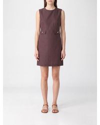 P.A.R.O.S.H. - P.A.R.O.S.H. Off-The-Shoulder Linen Blend Sheath Mini Dress - Lyst