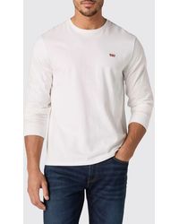 Levi's - Long-Sleeved Cotton T-Shirt With Contrast Logo - Lyst
