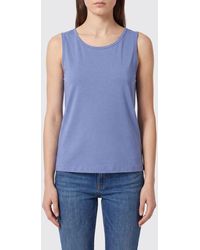 Herno - Slim Fit Cotton Tank Top With Round Neck - Lyst