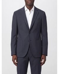 Herno - Single-Breasted Linen Blazer With Notch Lapels And Patch Pockets - Lyst