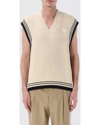 Ami Paris - V Neck Sleeveless Sweater - Lyst