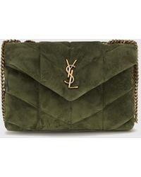 Saint Laurent - Puffer Quilted Calfskin Leather Mini Bag With Ysl Logo - Lyst