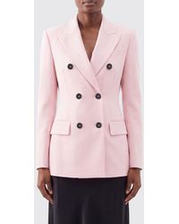 Sportmax - Double-Breasted Virgin Wool Peak Lapel Blazer - Lyst