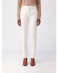 Max Mara - Acino Mid-Rise Slim Fit Skinny Wool Trousers - Lyst