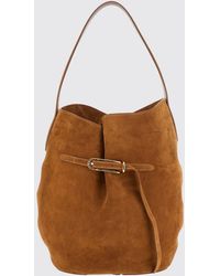 Liffner - Fabric And Suede Bucket Bag With Drawstring - Lyst