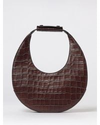 STAUD - Moon Tasche Aus Krokoprint-Leder - Lyst
