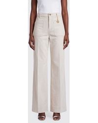 Michael Kors - Violette High-Waisted Wide-Leg Jeans With Decorative Charm - Lyst