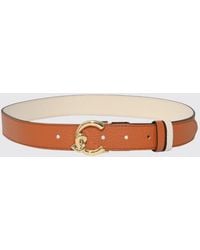 Coccinelle - C-Me Reversible Hammered Leather Belt - Lyst
