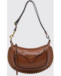 Isabel Marant - Oskan Moon Smooth Leather Crossbody Bag With Studs - Lyst