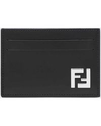 Fendi - Portacarte Di Credito Slim Squared Ff - Lyst