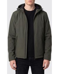 People Of Shibuya - Padded Hooded Windbreaker Jacket With Zip Pockets - Lyst