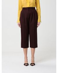 Elisabetta Franchi - Cropped Crêpe Trousers - Lyst