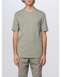 Brunello Cucinelli - T-shirt basic con logo tono su tono - Lyst