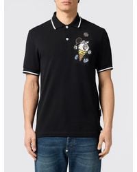 Philipp Plein - Cotton Piqué Polo Shirt With Hexagon Logo Patch - Lyst