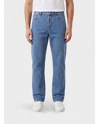 Valentino Garavani - Straight-Leg Cotton Denim Jeans With Rear Logo - Lyst