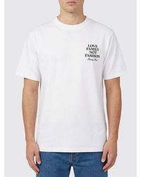 FAMILY FIRST - Cotton Crew Neck T-Shirt With Slogan - Lyst