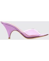 Gianvito Rossi - Sofia Mules Mit Mittlerem Absatz Aus Pvc Und Lackleder Von - Lyst