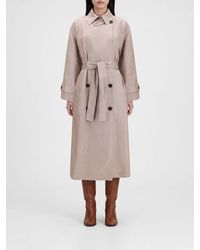 Brunello Cucinelli - Double-Breasted Linen Trench Coat - Lyst