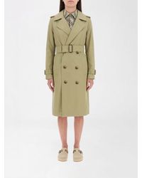 Burberry - Double-Breasted Long Cotton Trench Coat With Adjustable Belt - Lyst