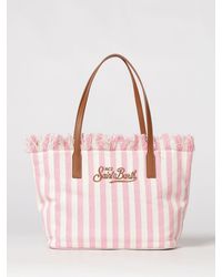 MC2 Saint Barth - Cotton Bag With Embroidered Logo - Lyst