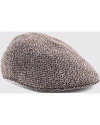Brunello Cucinelli - Chevron Virgin Wool Beret With Visor - Lyst