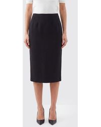 Dolce & Gabbana - Dolce &Amp Gabbana High-Waisted Wool Crêpe Slim Fit Midi Pencil Skirt - Lyst