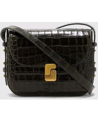 Soeur - Bellissima Croc-Effect Leather Mini Crossbody Bag - Lyst