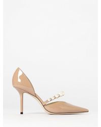 Jimmy Choo - Aurelie Patent Leather Pumps With Synthetic Pearls - Lyst